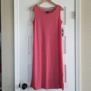 Muk Luks Pink Ribbed Sleeveless Dress Womens XS Lightweight Casual NWT